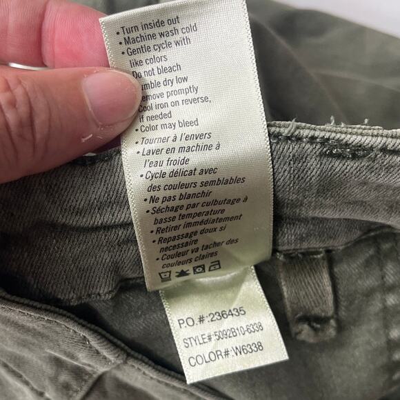 Paige Utility Joggers Womens Pants Sz 26 Olive Quiet Luxury Minimalist Ankle Zip - Picture 11 of 11